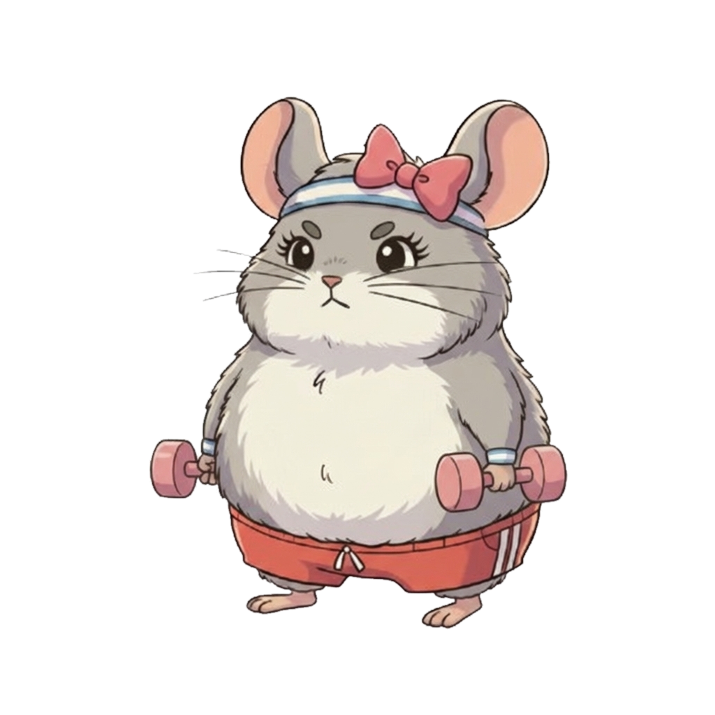 Chinchilla preparing to lift